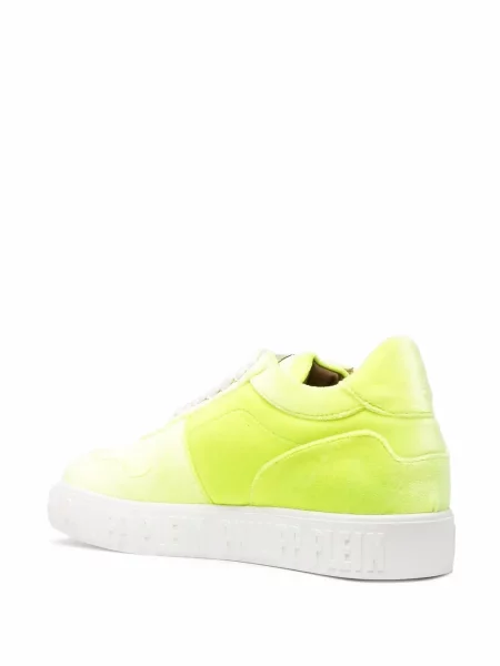 Aksamitne sneakersy Philipp Plein żółte