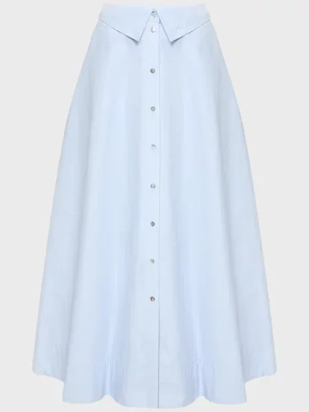 Спідниця Karl Lagerfeld з попліну блакитна