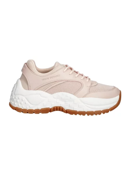 Sneakersy Armani Exchange skórzane różowe