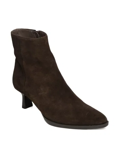 Buty do kostki Unisa skórzane brązowe
