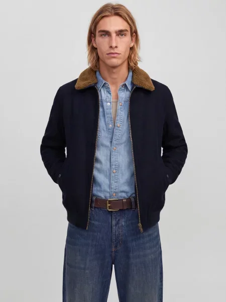Jack & Jones Premium Přechodná bunda JPRBLUMELVIN marine modrá