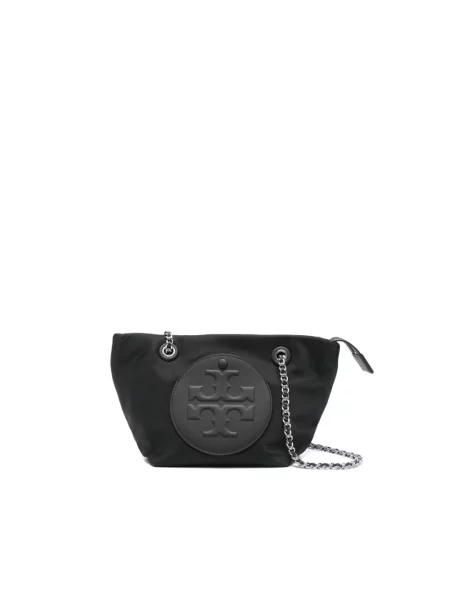 Mała torebka na łańcuszku Tory Burch skórzana czarna