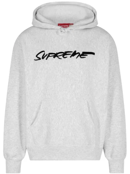 Hanorac cu glugă Supreme din jerseu gri