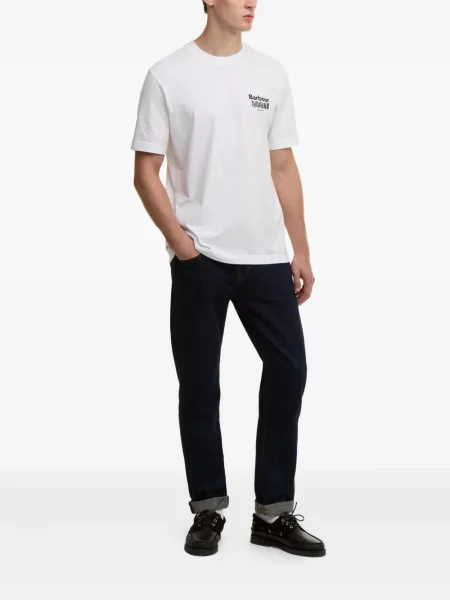 Tricou Barbour cu imagine alb