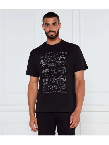 Tommy Jeans Póló Archive Logos fekete