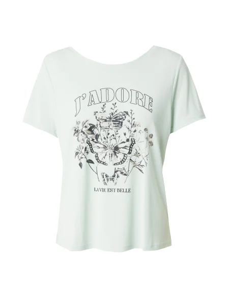 ONLY Tricou FREE verde pastel negru