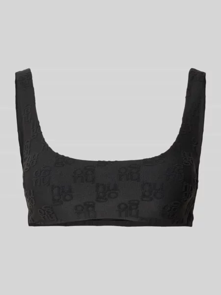 Góra od bikini z fakturowanym wzorem model TERRY MONO_BRALETTE' Hugo czarne