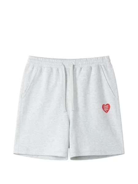 Șnur de strângere pantaloni scurți Fingercroxx cu motiv cu inimi gri