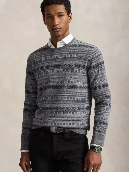 Pulover Polo Ralph Lauren de lână gri