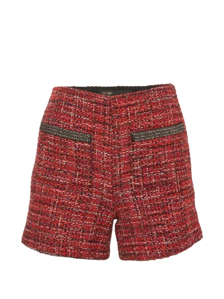 Pantaloni scurți Maje din tweed roșu