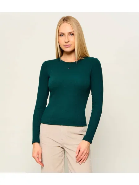 Tommy Jeans Bluză Essential verde