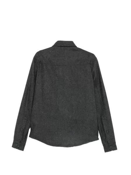 Cămașă Tintoria Mattei cu model herringbone gri