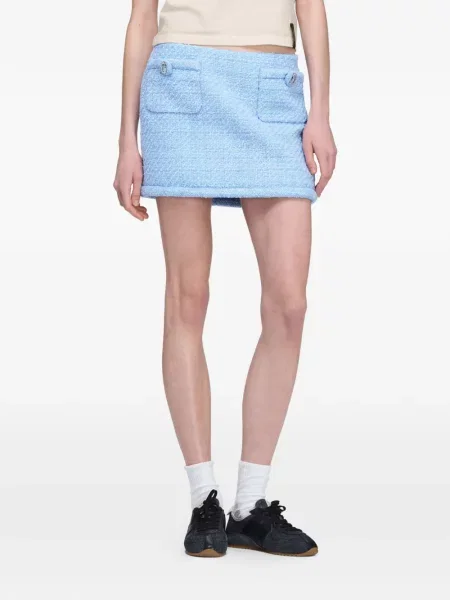 Fusta mini Marc Jacobs din tweed albastru