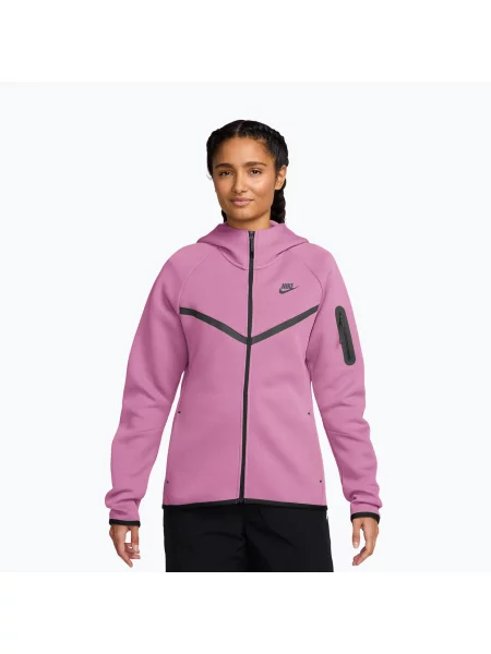 Дамски суитшърт Nike Sportswear Tech Fleece Windrunner light magenta/black черно