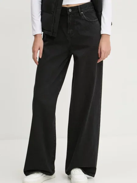 PURPLE BRAND jeansy BAGGY high waist czarne
