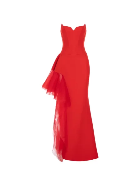 Rochie maxi V:pm Atelier cu volane roșu