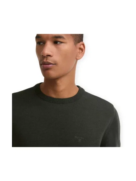 Pulover Barbour cu decolteu rotund verde