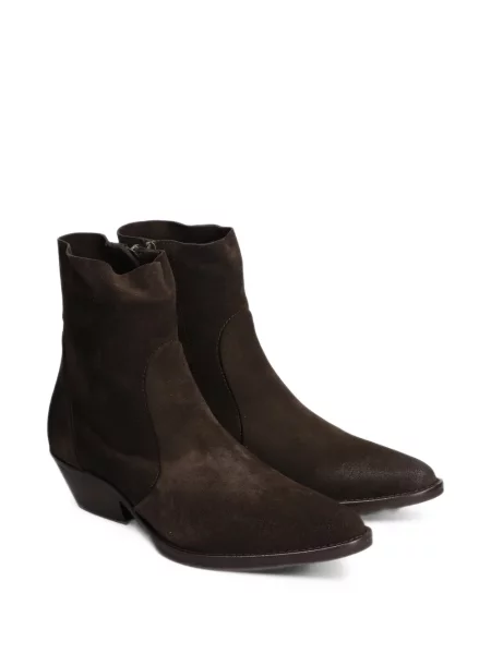 Botine Julie Dee din piele de căprioară maro