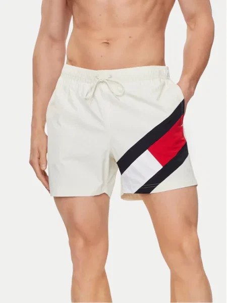 Kopalne hlače Tommy Hilfiger bela