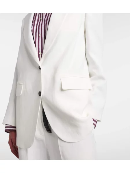 Sacou Brunello Cucinelli alb