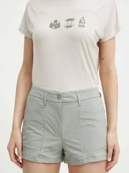 Salewa szorty outdoorowe Puez gładkie medium waist szary