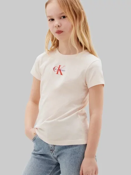 Calvin Klein Jeans tričko detské oranžová