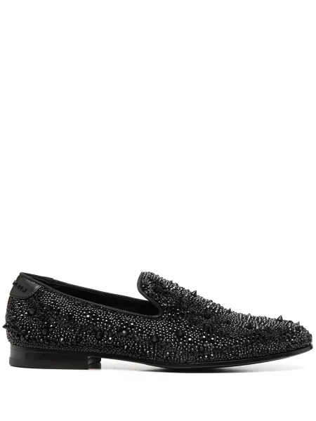 Mocasini Philipp Plein de cristal negru