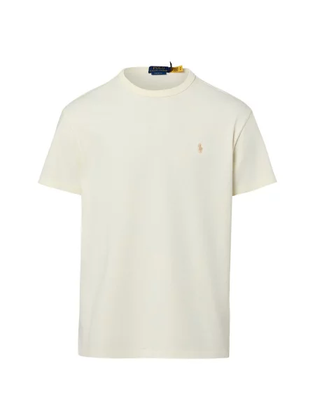 Polo Ralph Lauren t-shirt beżowy gładki biała