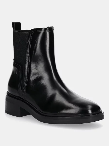 Minimalist cizme Tommy Hilfiger din piele negru