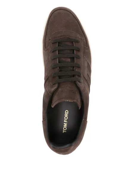 Sneakerși Tom Ford din piele maro