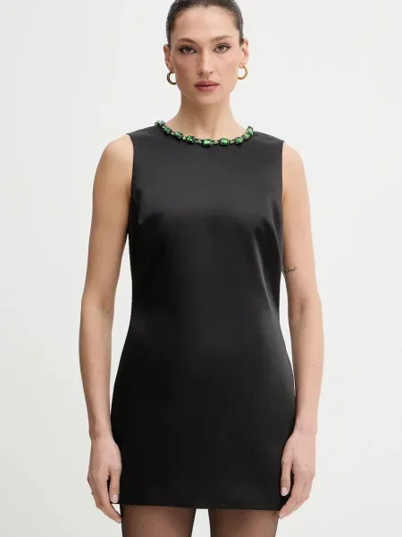 Bardot rochie mini mulată negru