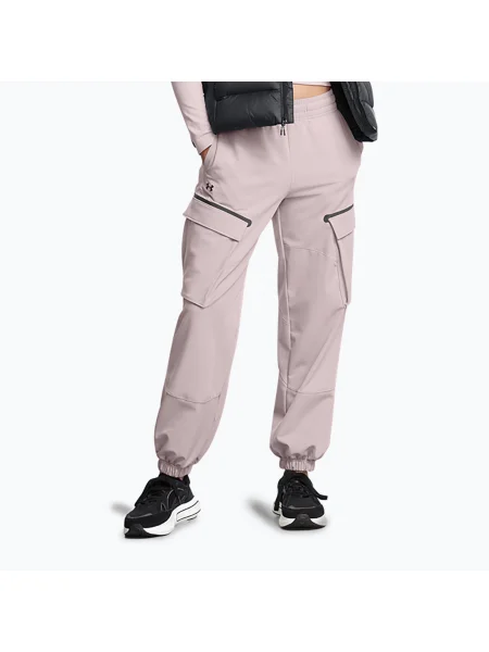 Pantaloni Cargo Under Armour Unstoppable pentru femei gri tetra negru