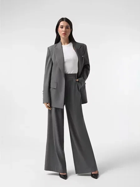 Повседневные брюки One By One X Intertop серые