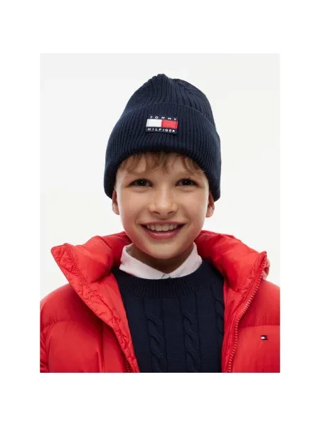 Čiapka Tommy Hilfiger modrá