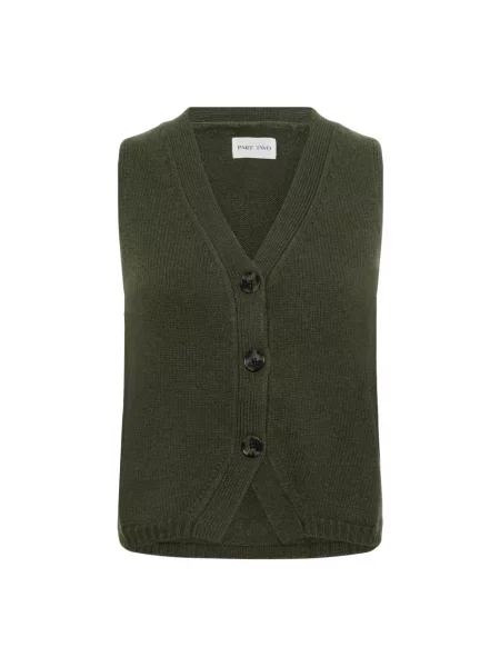 Dzianinowy sweter Part Two zielony