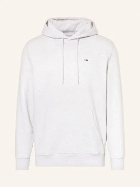 Tommy Jeans Mikina S Kapucí světle šedá