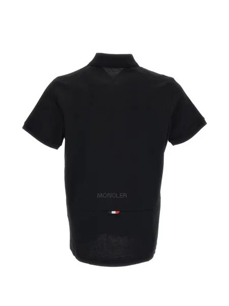 Tricou polo Moncler cu autograf negru