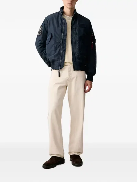 Geacă bomber Alpha Industries cu autograf albastru