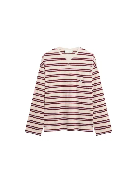 ARMEDANGELS Tricou supradimensional ICONIC albastru deschis / roșu vin alb