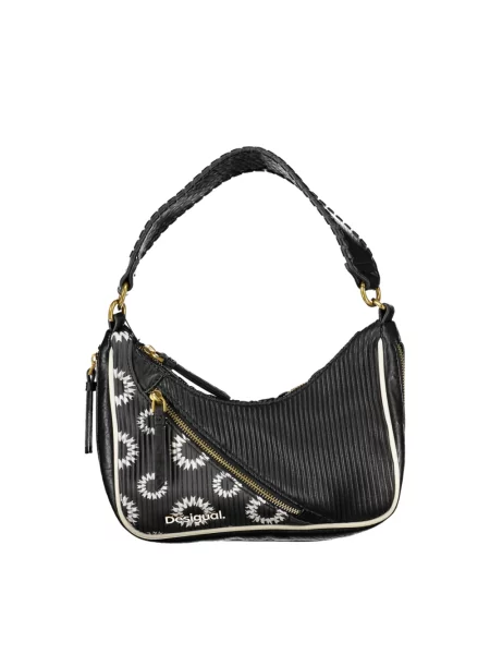 Lniany plecak Desigual czarny