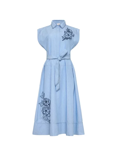 Rochie Cinq A Sept cu dungi albastru
