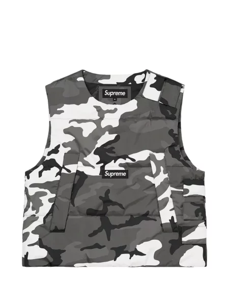 Geacă Supreme cu imagine cu model camuflaj gri