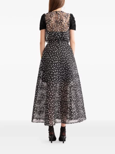 Fustă midi Gemy Maalouf cu buline negru