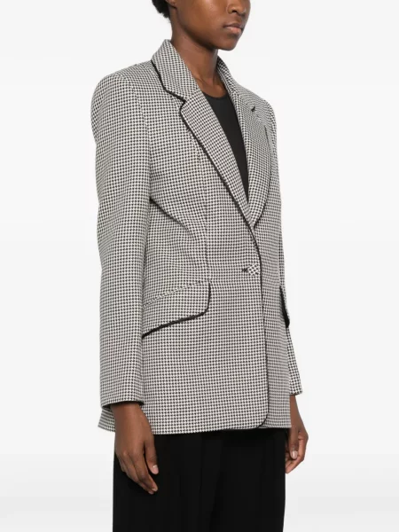 Blejzer Styland s houndstooth uzorkom bijela