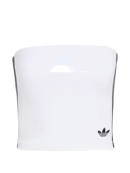 Top Adidas cu dungi alb