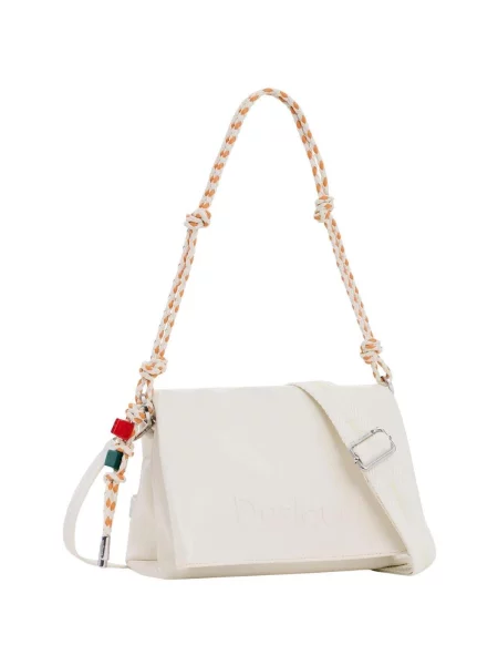 Clutch torbica Desigual s autogramom bijela