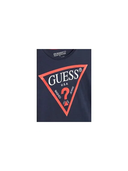 Guess Póló Kék Regular Fit fekete