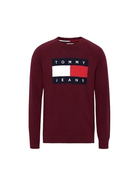 Sweter Tommy Jeans czerwony