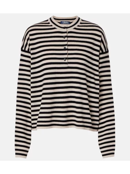 Pulover 's Max Mara de lână cu dungi negru