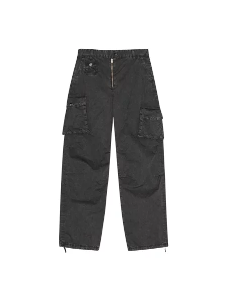 Spodnie cargo Ganni czarne